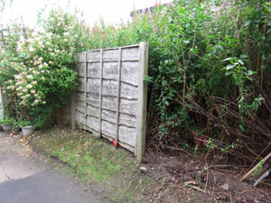 Old fencing panel before installation.